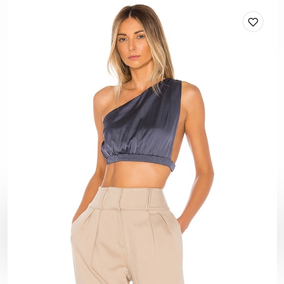 REVOLVE Tops - Superdown one-shoulder crop top - silky material